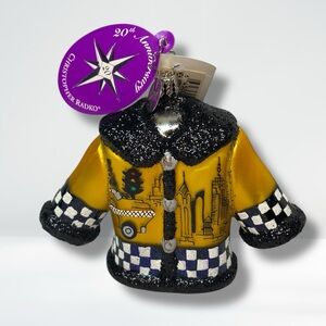 CHRISTOPHER RADKO 20th Anniversary New York Taxi Sweater Christmas Ornament
